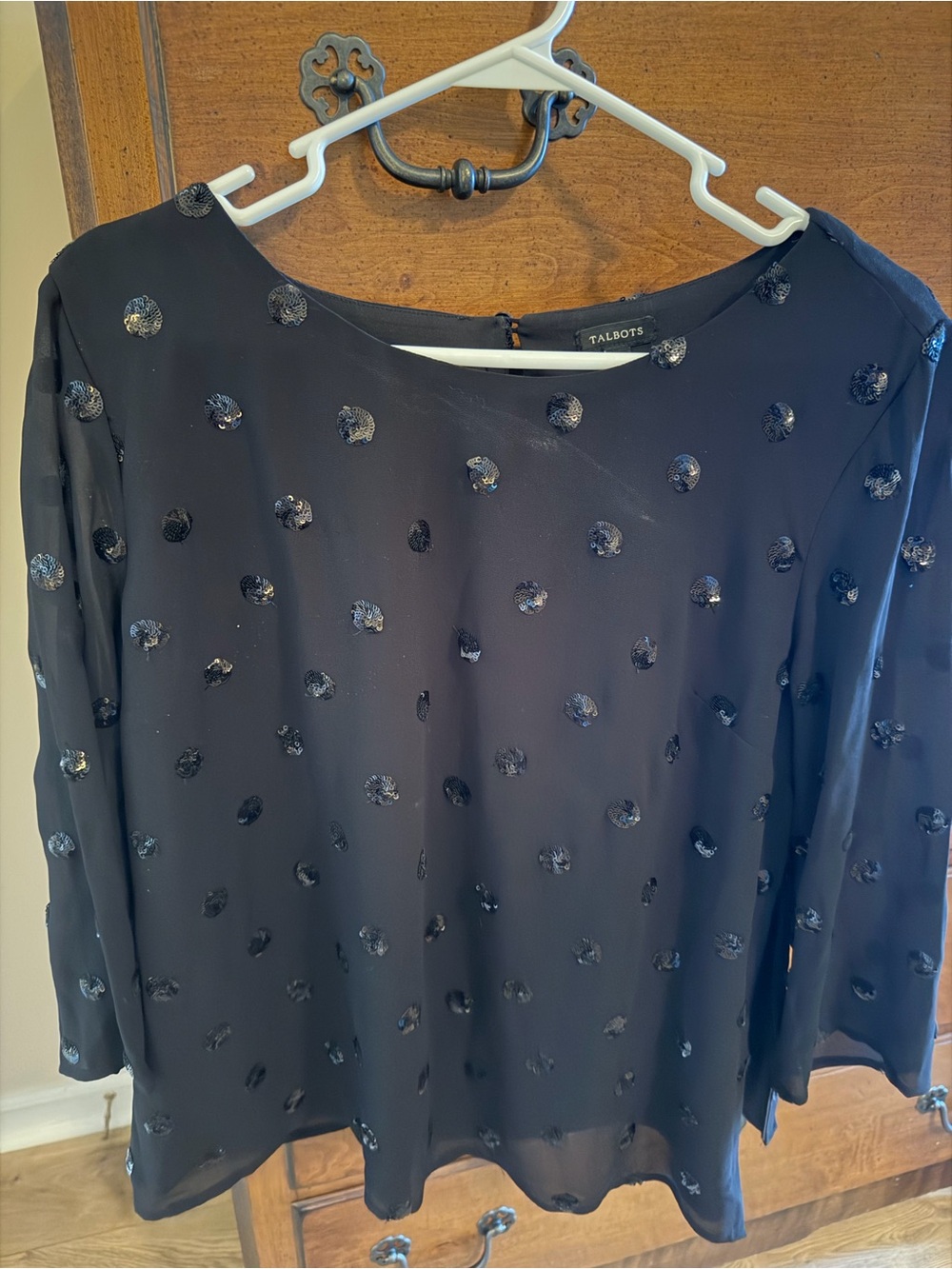 Talbots Black Top with Brand Label
